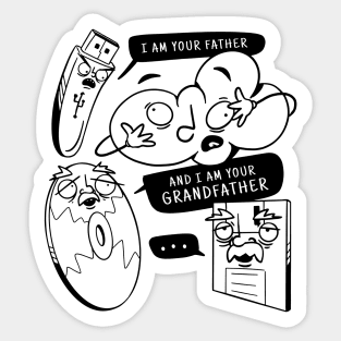 Family of Tech: A Joke About Evolution Sticker